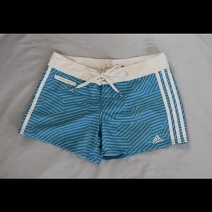 Adidas Swim Shorts Women’s Size 1 Blue/White